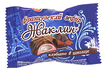 Конфеты Жаклин французский зефир со вкусом клубники в шоколаде