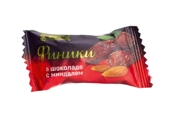 Конфета Финик в шоколаде с миндалем
